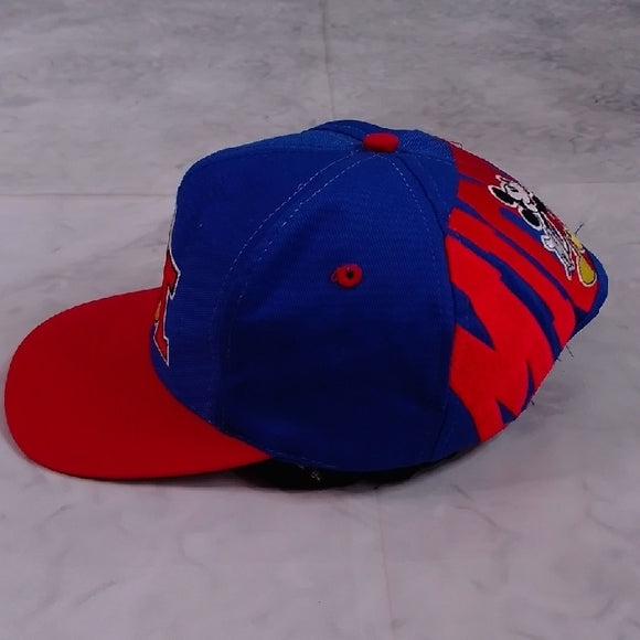 Vintage 90s MICKEY MOUSE RARE Snap Back Hat Embroidered