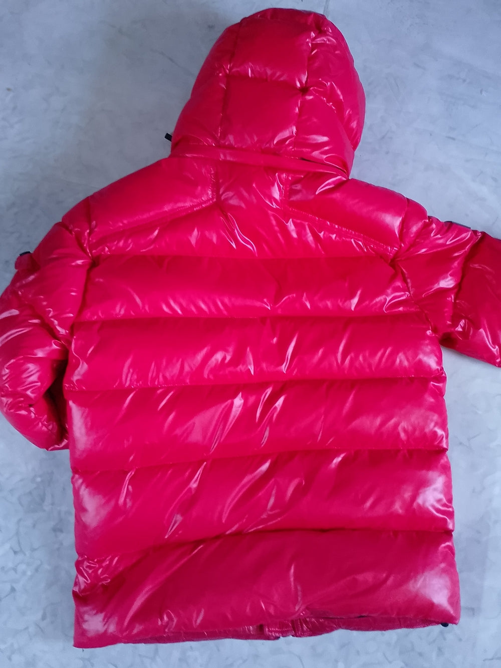 SAM. NEW YORK Red Puffer Down Hooded Jacket