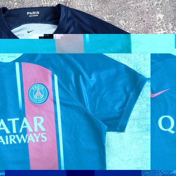 2023 Nike PSG Blue and Red Soccer Jersey DRI-FIT XXL UNISEX