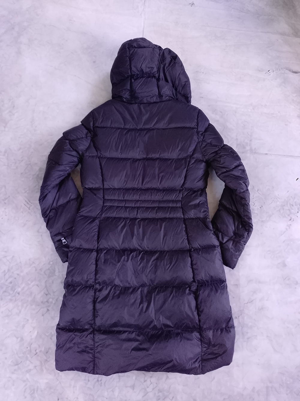 Women's Long Hooded Puffer Coat - Black
