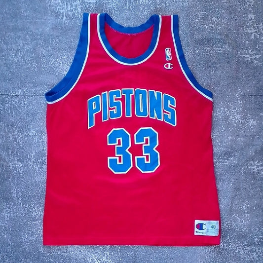 Vintage Grant Hill Champion Red Pistons Jersey #33 SIZE 48
