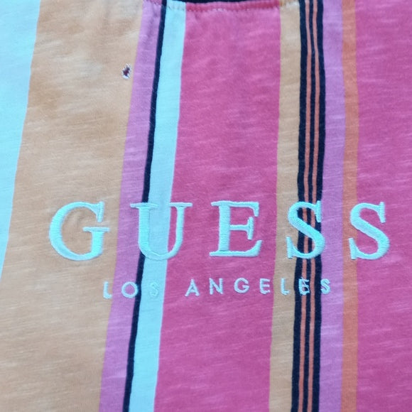 Vintage Guess Los Angeles Striped T-Shirt UNISEX