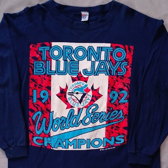 Vintage 1992 Toronto Blue Jays World Series Champions Long Sleeve Shirt