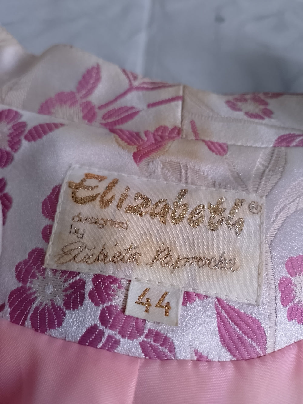 Vintage Florals Pink and White Blazer