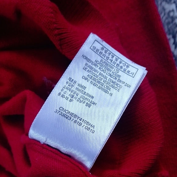 BURBERRY CHILDREN RED SWEATER ZIP UP