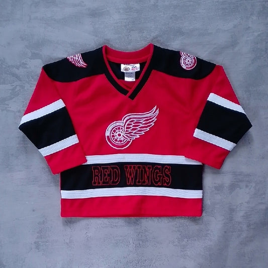 VINTAGE 90s Red Wings Kids Hockey Jersey