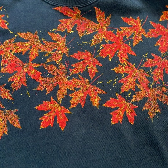 Vintage 90s Falling Autumn Leaves Coldwater Creek Crewneck Sweater Unisex