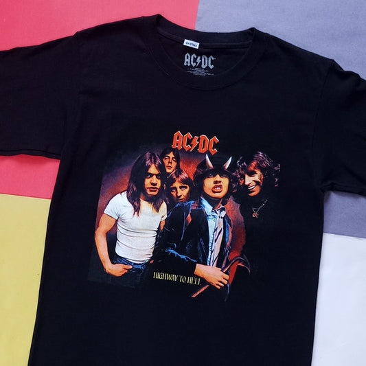ACDC Highway To Hell Bon Scott Graphic Band T-Shirt Unisex