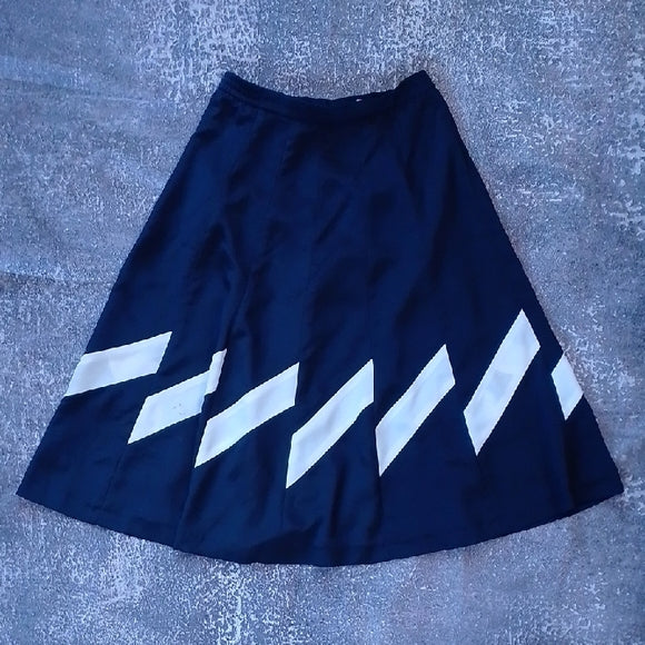 Vintage 90s Avanna Elegant Black and White Women's Skirt