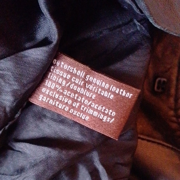 Vintage 90s Danier Classic Black Italian Leather Jacket