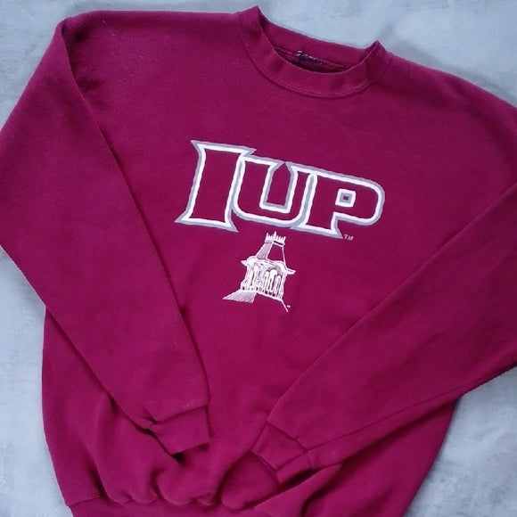 VINTAGE 90S Indiana University of Pennsylvania IUP Crewneck Sweater