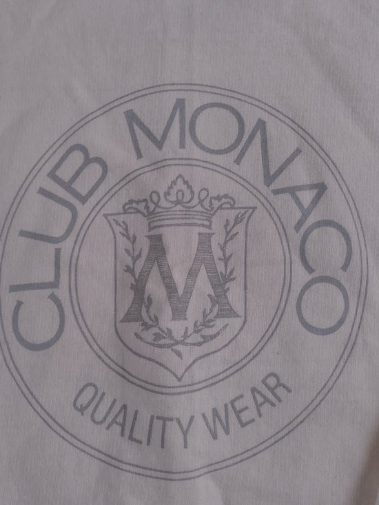 Vintage Club Monaco Cream Logo Crewneck Sweater
