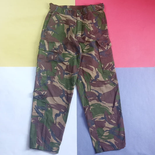 Vintage Euro Camouflage Army Cargo Denim Pants German Military