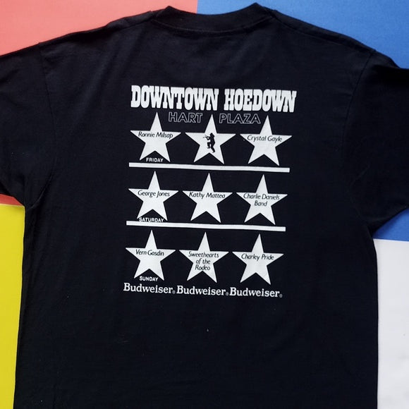 Vintage 1989 Detroit Downtown Hoedown Concert Single Stitch T-Shirt Unisex