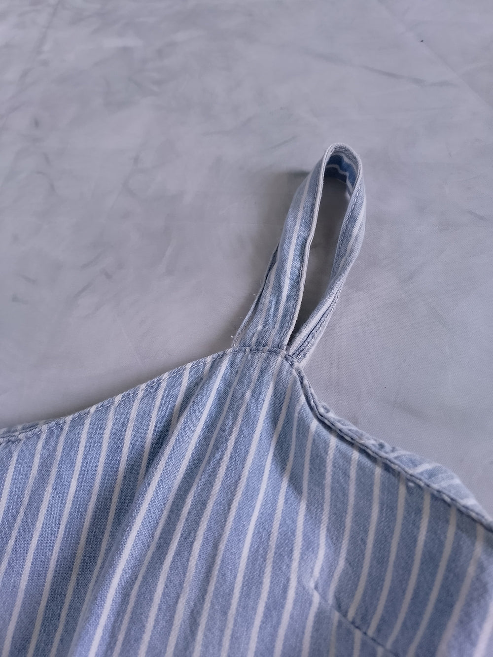 Striped Blue and White Jumpsuit with Waist Tie REWASH BRAND