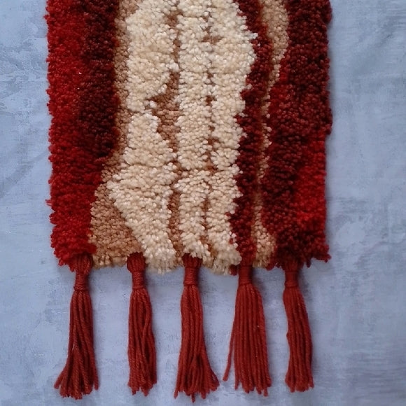 Vintage 1970s Full Moon Hanging Wall Latch Rug