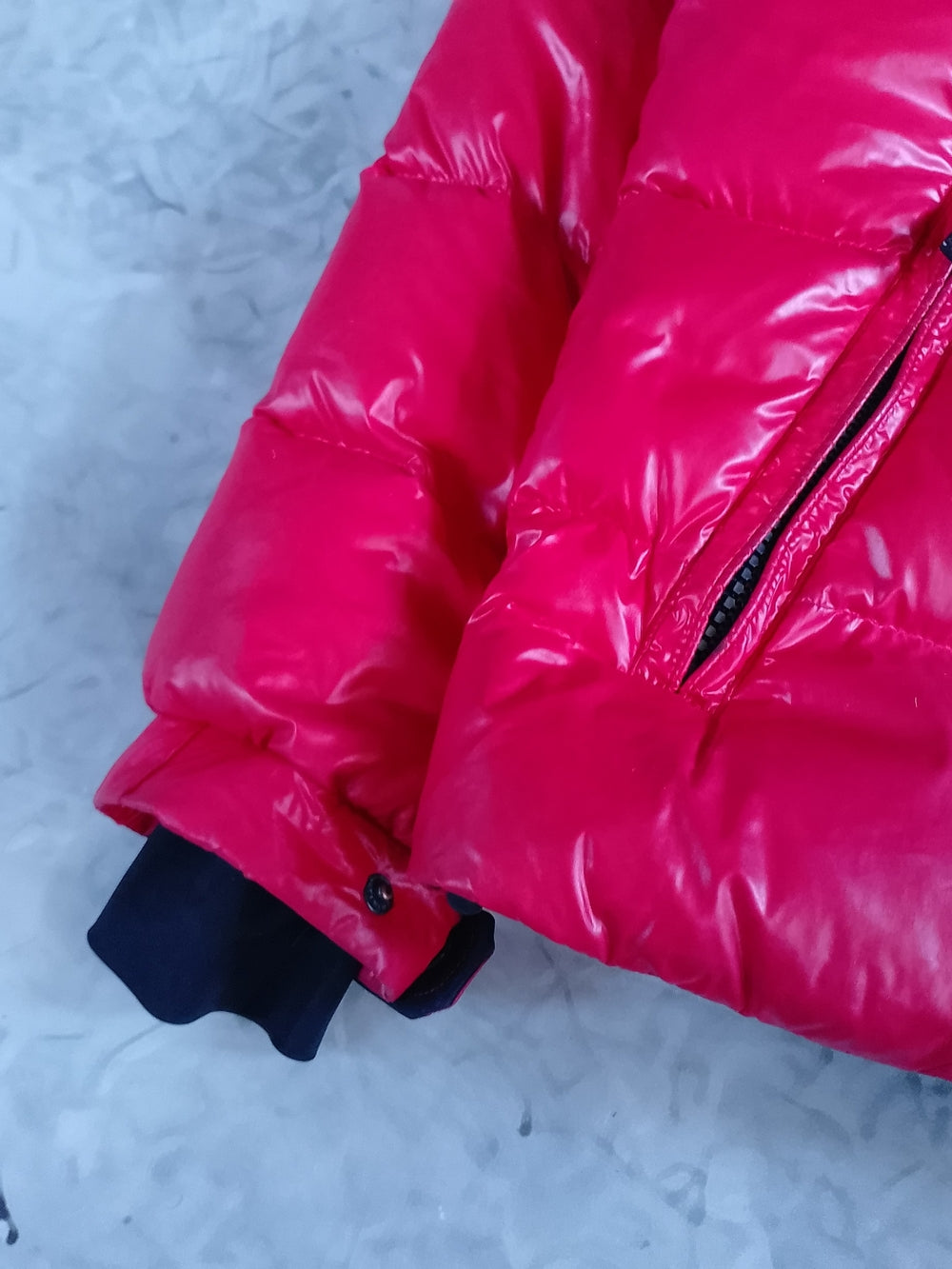 SAM. NEW YORK Red Puffer Down Hooded Jacket