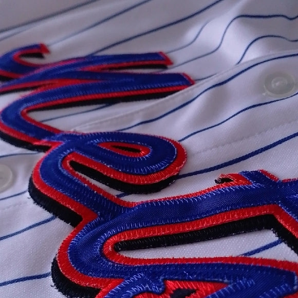 Vintage 90s MLB Mets Majestic Jersey Pinestripe Blank Unisex