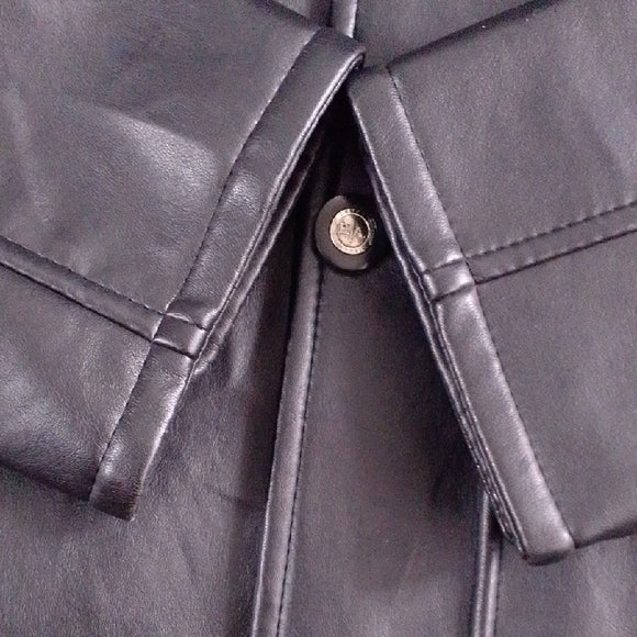 Vintage Classic Style Black Leather Jacket