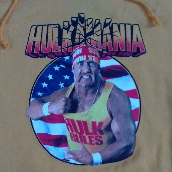 Men's Ripple Junction Gold Hulk Hogan Hulk Rules Fleece Pullover Hoodie