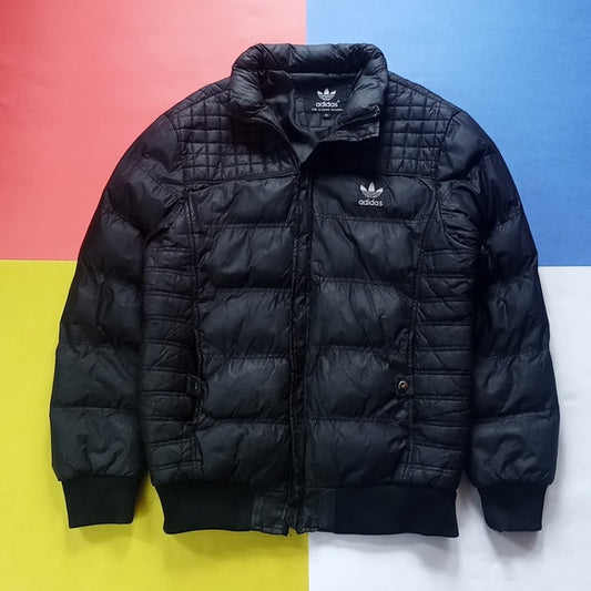 Vintage 90s Adidas Black Essential Puffer Jacket UNISEX