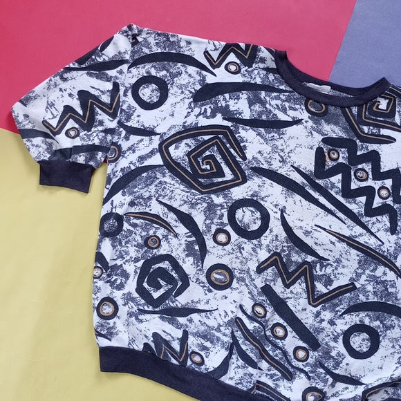 Vintage 90s Funk Abstract Patterns Sweater Unisex