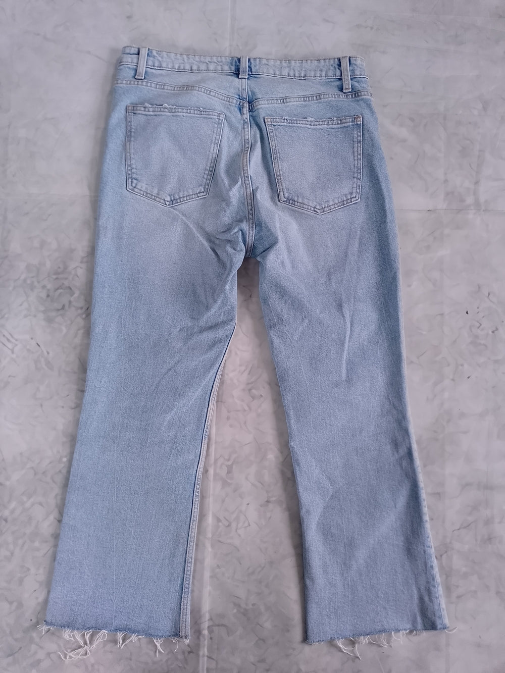Zara Light Blue Denim Flare Jeans