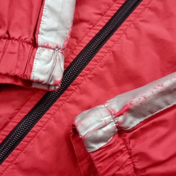 Vintage Y2K Red Silver Essential Nike Windbreaker Jacket