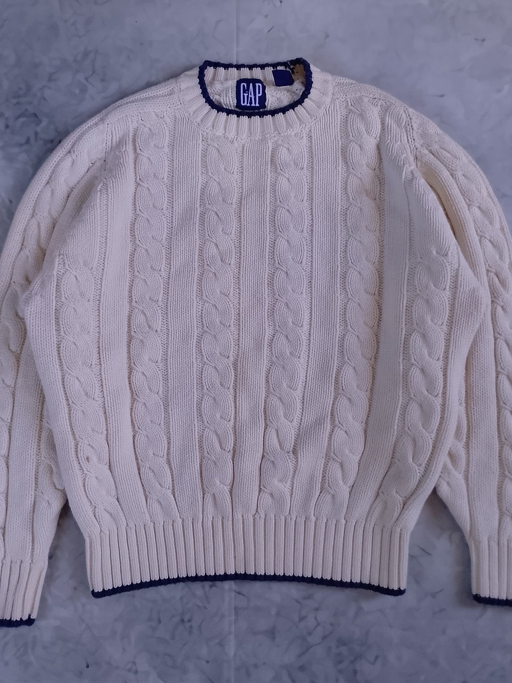 Vintage 90s GAP Cream Cable Knit Sweater