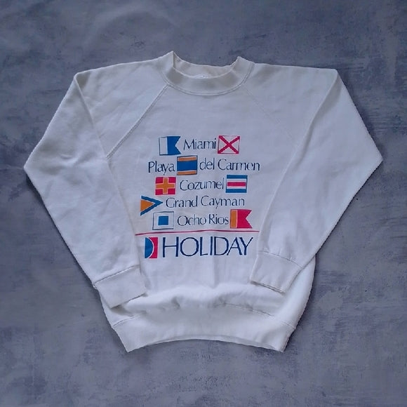 Vintage 90s CARNIVAL CRUISE HOLIDAY GRAPHIC SWEATER CREWNECK