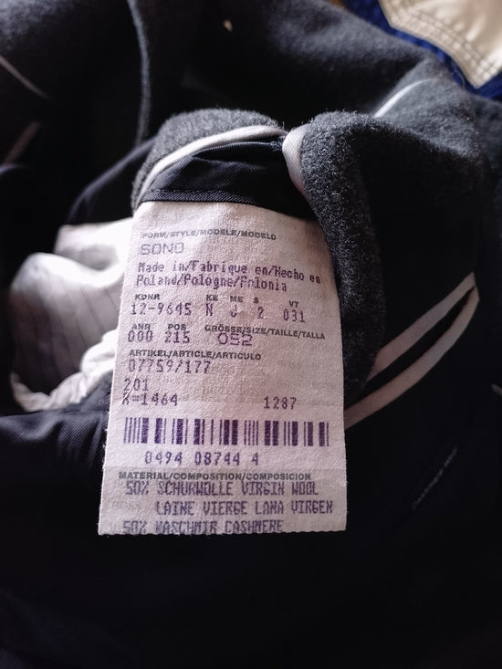 HUGO BOSS WOOL Men's Charcoal CASHMERE PEA COAT