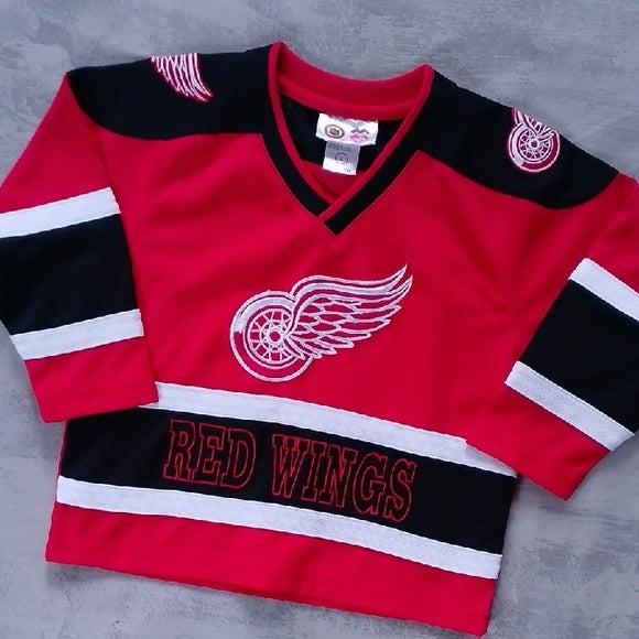 VINTAGE 90s Red Wings Kids Hockey Jersey