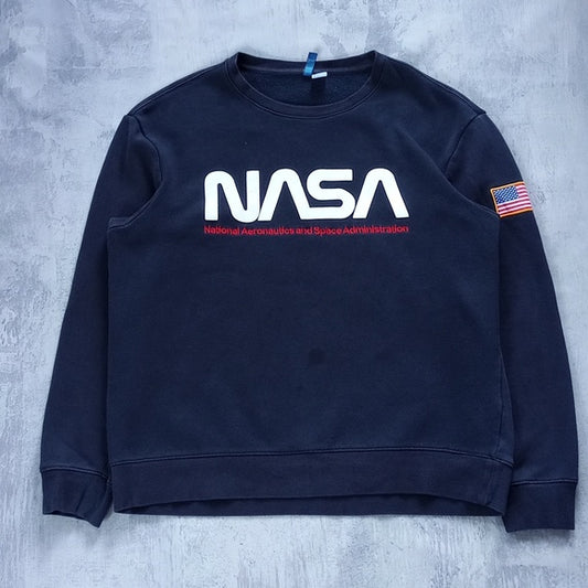 NASA USA Flag Crewneck Sweater