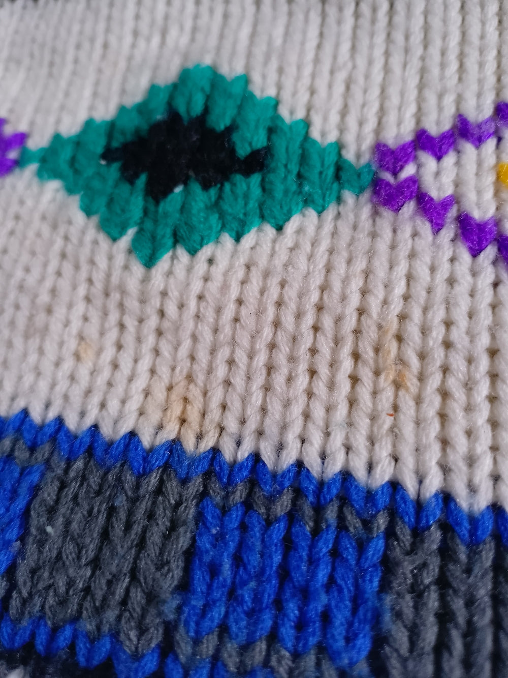 Vintage 80s Abstract Geometric Pattern Crewneck Sweater