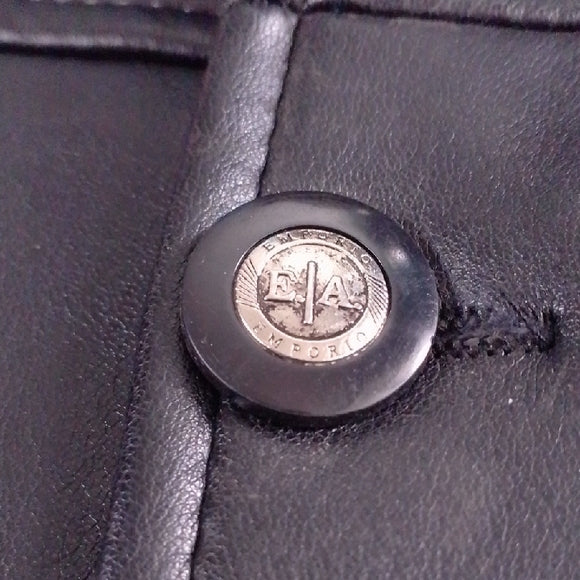 Vintage Classic Style Black Leather Jacket