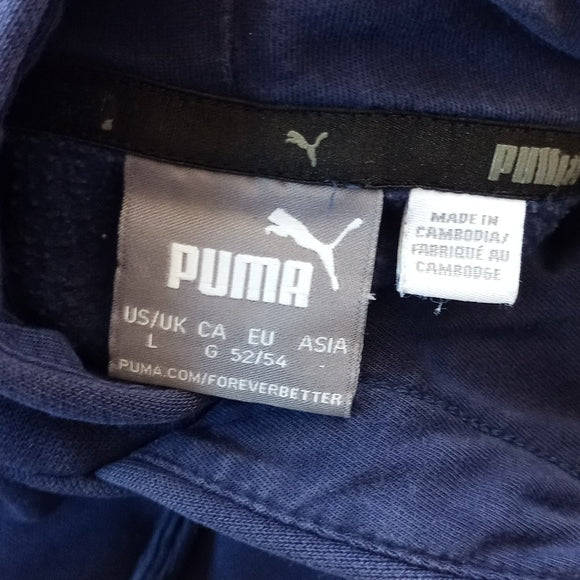 MODERN PUMA Blue White Hoodie Sweater