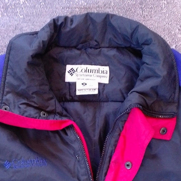 Vintage 90s Columbia Crown Rock Black and Red Puffer Jacket