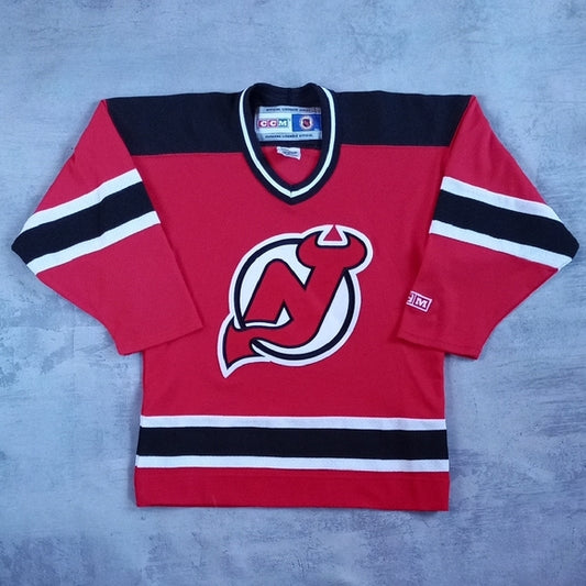 Vintage 90s CCM New Jersey Devils Red Hockey Jersey