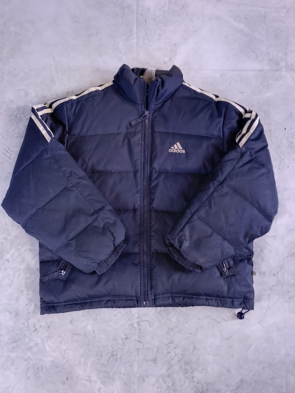 Vintage Adidas Navy Blue Puffer Jacket