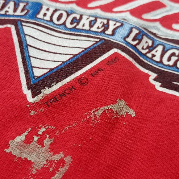 VINTAGE 1991 Montreal Canadiens NHL T-Shirt Single Stitch