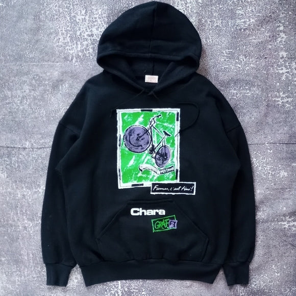 Vintage 90s Fumer C'est fini "Smoking Is Over" CHARA GRAF.2 Hoodie