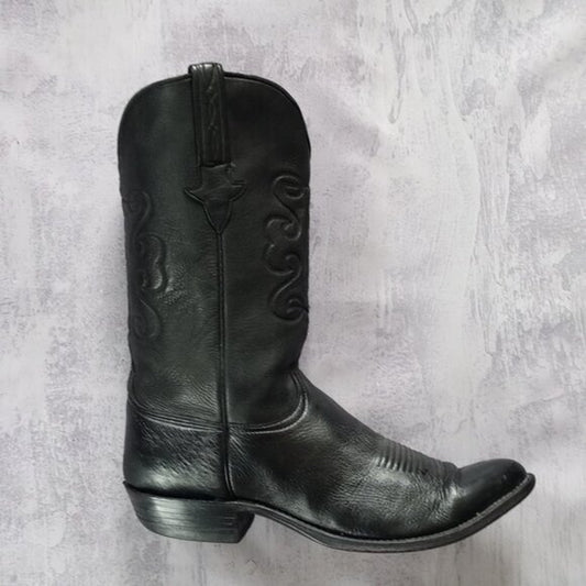 AMPUTEE VINTAGE Lucchese Cowboy Leather Boot RIGHT FOOT L000308 10.5 D 63362