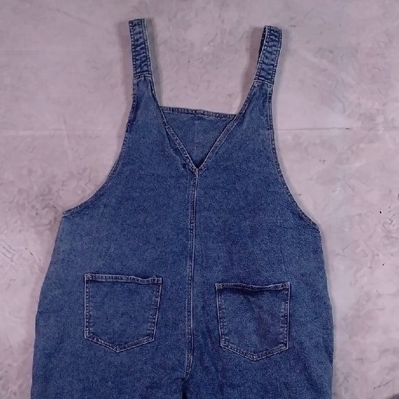 Stylish Modern Blue Denim Overalls Workwear