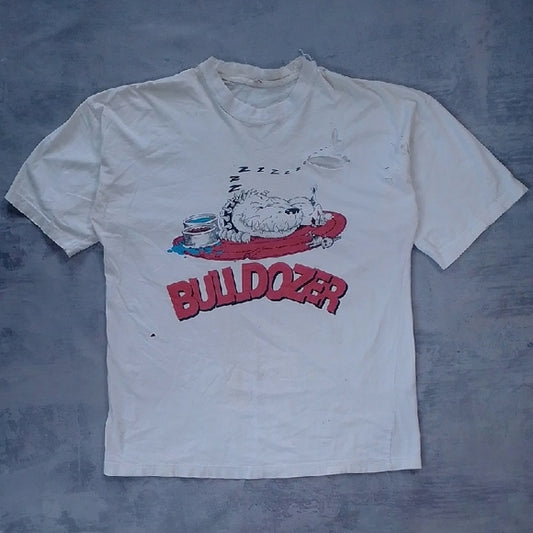 Vintage 90s Distressed BULLDOZER T-Shirt The Originals Bullies
