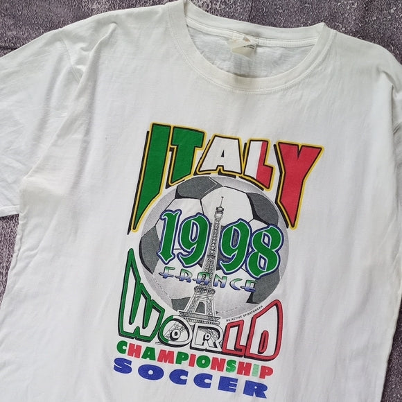 Vintage Italy 1998 World Championship Soccer T-Shirt