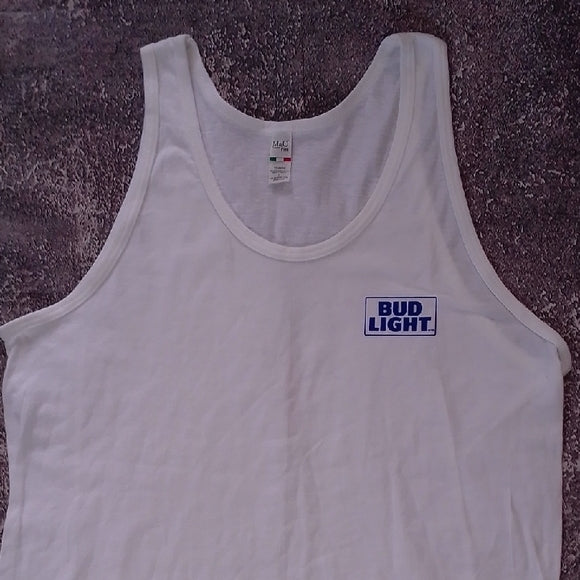 Bud Light White Tank Top UNISEX
