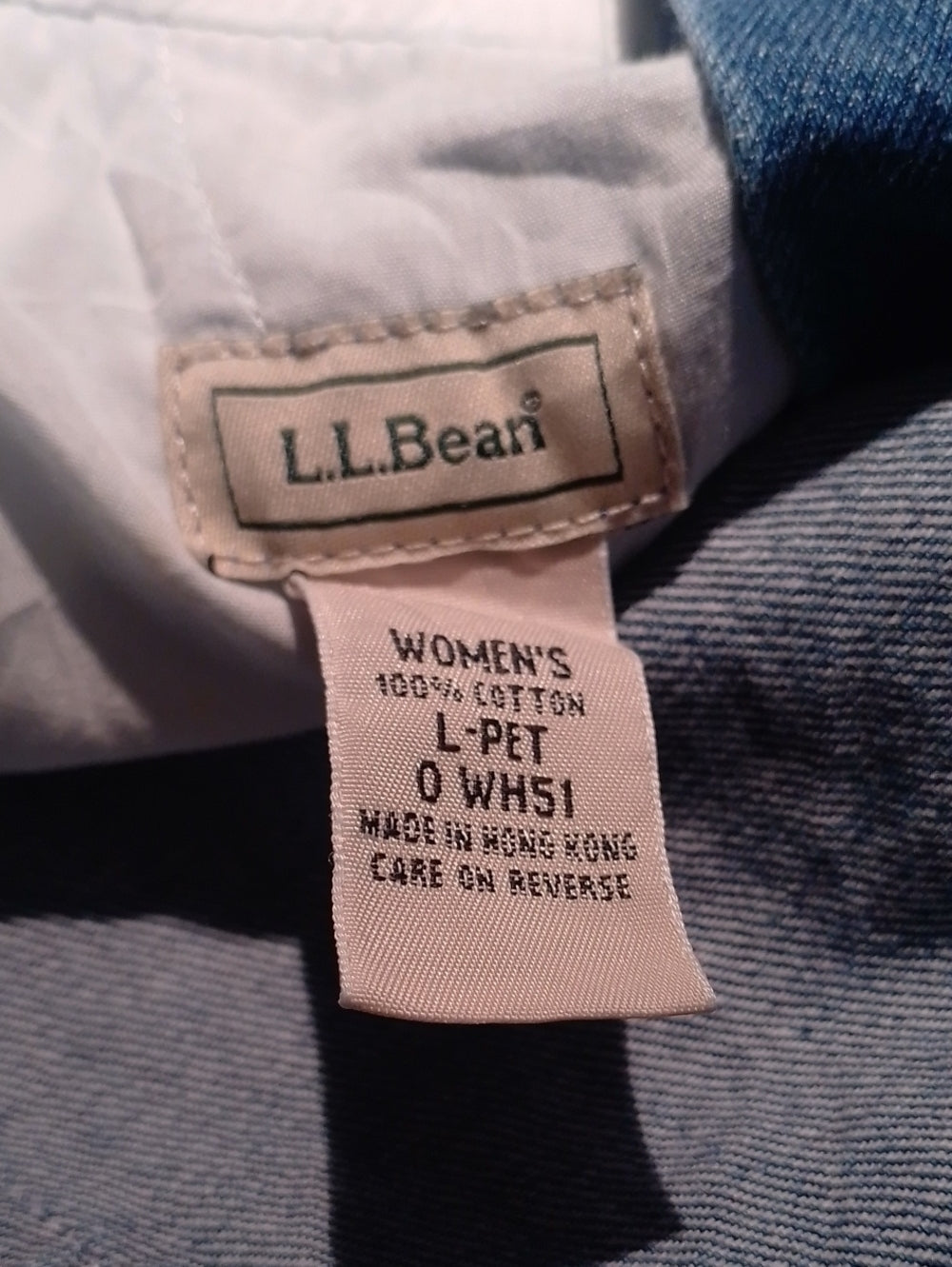 Vintage LLBEAN Blue Denim Overalls Casual Bib Jeans HONG KONG