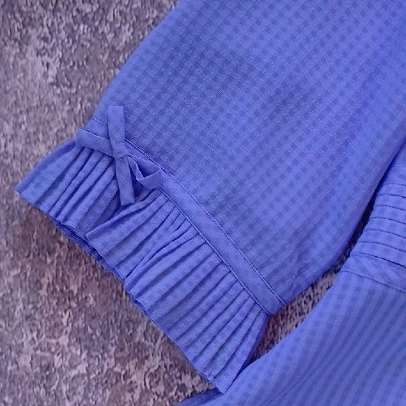 Vintage 90s Blue Top with Bow Detail Plaza collections