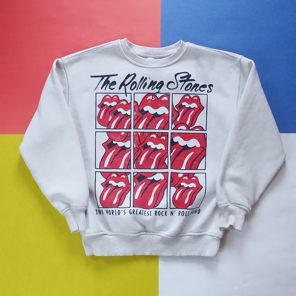 The Rolling Stones x Zara The World's Greatest Rock Band Graphic Sweater Crewnec