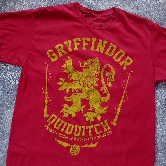 HARRY POTTER  GRYFFINDOR QUIDDITCH T-SHIRT RED UNISEX